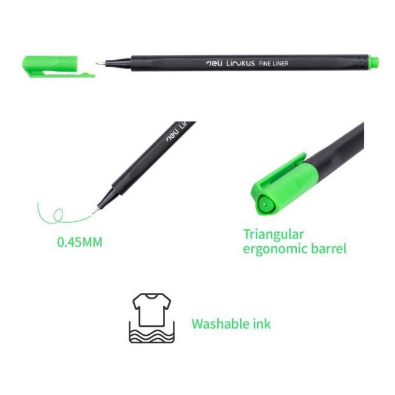 

Deli Fine Liner EC10003 12 Colours