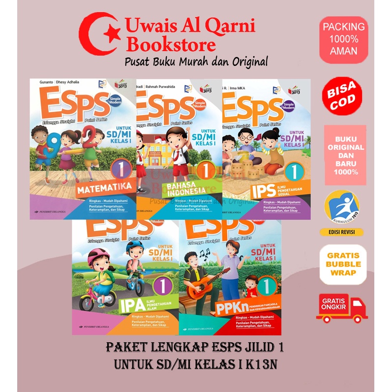 BEST SELLER PAKET LENGKAP ESPS 1 UNTUK SD/MI KELAS I K13N ERLANGGA