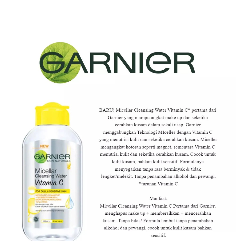 Garnier Micellar Cleansing Water Vitamin C 125 ml