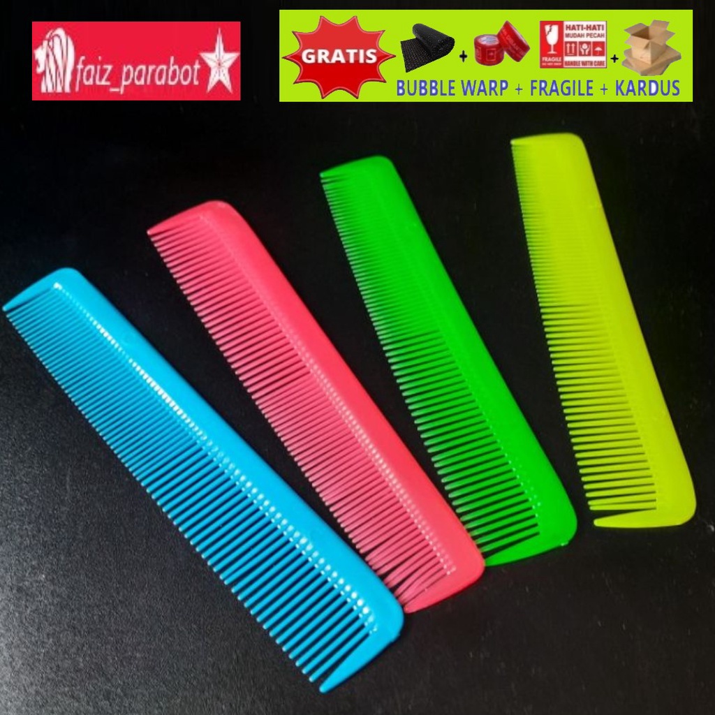 Sisir Cokelat gagang Tebal Besar | Sisir Twin | Sisir Rambut Murah