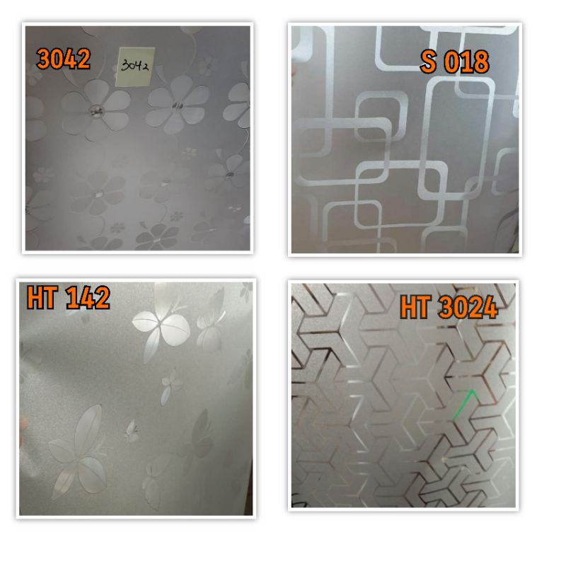 Stiker kaca Sandblast Kaca Es Motif