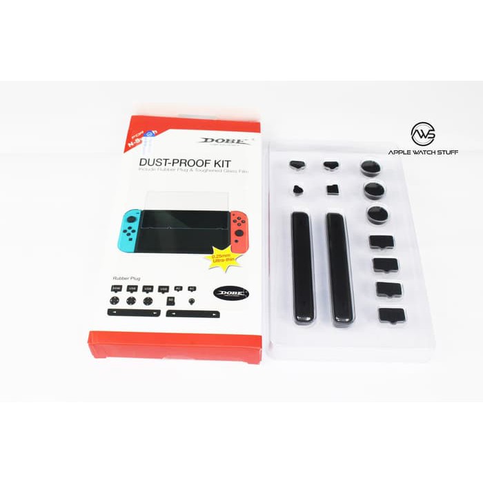 Nintendo Switch DOBE Dust Proof Kit + Tempered Glass