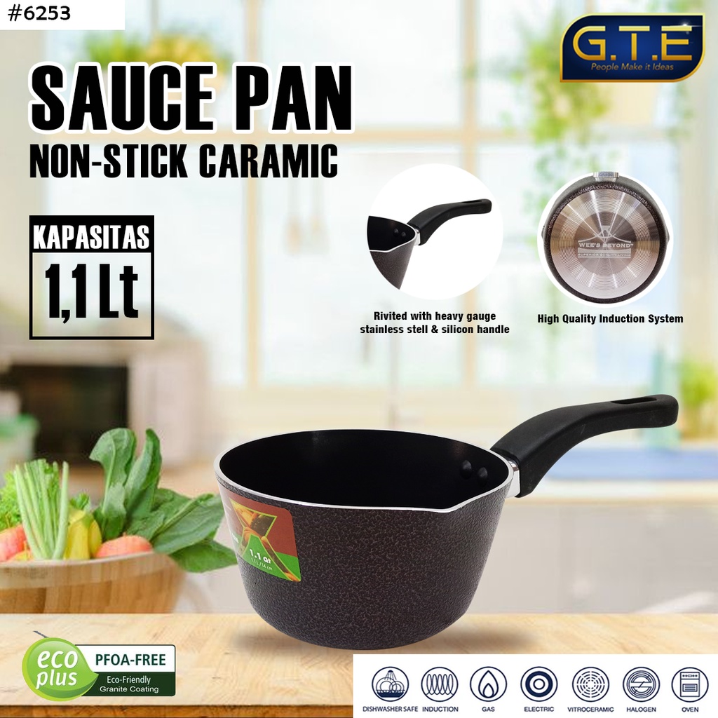 Sauce Pan bahan ceramic 14cm / Sauce Pan diameter 14cm