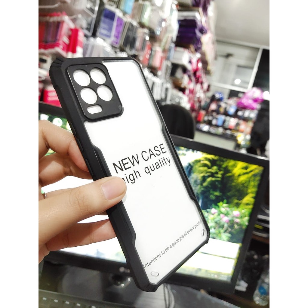 Anti Shocking Realme 8 8 Pro 6.4 Inchi Hardcase List Hitam Acrylic Case