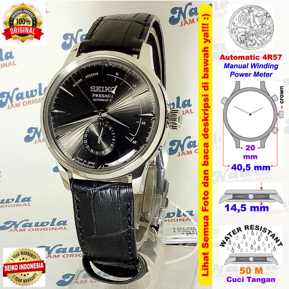 Seiko Presage SSA345J1 Black Dial - Jam Tangan Pria SSA345
