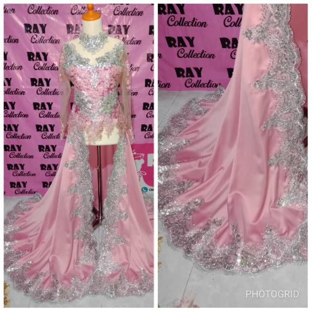 KEBAYA PENGANTIN EKOR MEWAH MURAH/ KEBAYA PENGANTIN