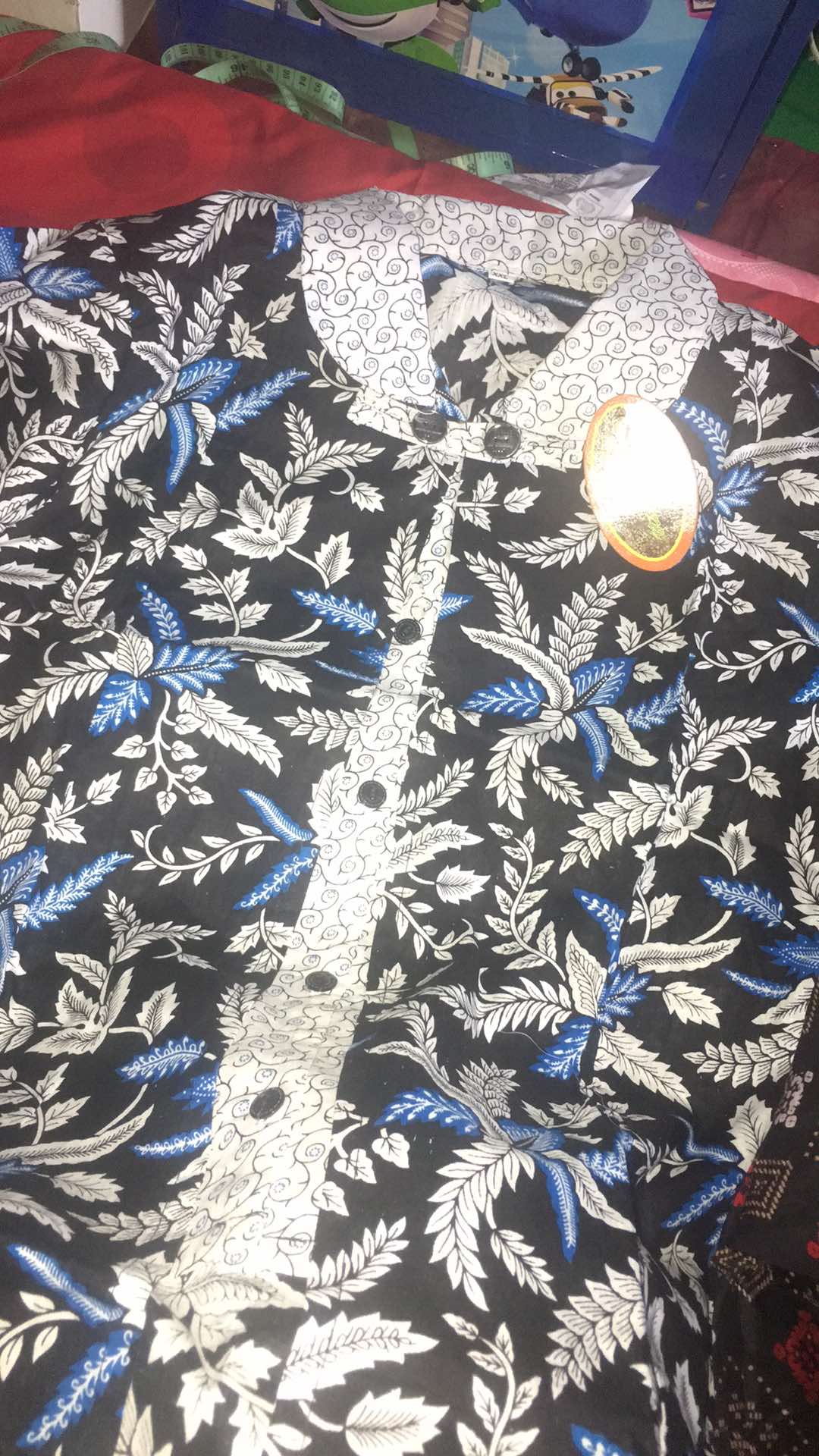 Tey-17 Batik Wanita Asj Sa Hrb026 Kenongo Kemeja Tosca Pendek