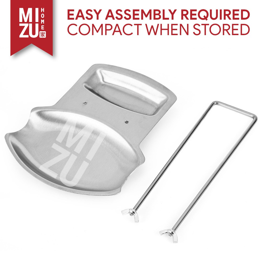 MIZU SUICHOKU Pot Cover Holder Stand Rak Panci Sendok Soup Nasi Stainless Steel-3
