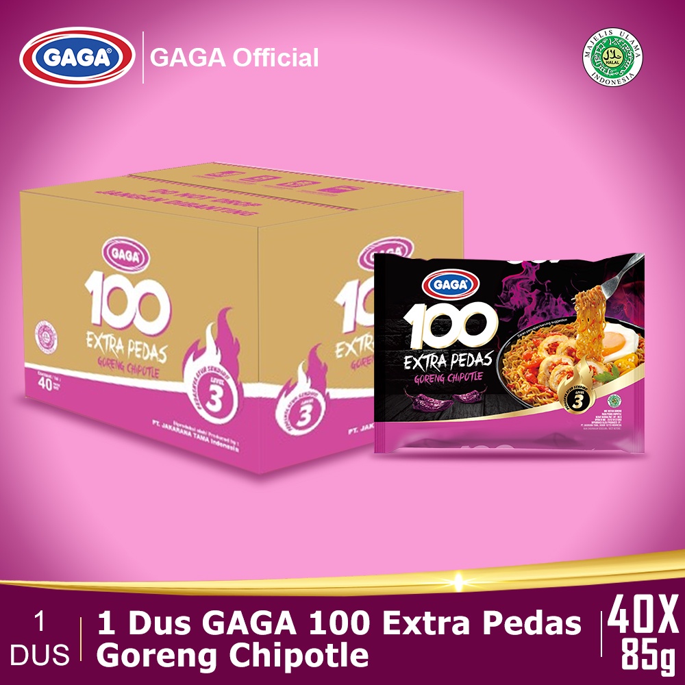 

GAGA 100 Extra PedasGoreng Chipotle 85g (CTN)