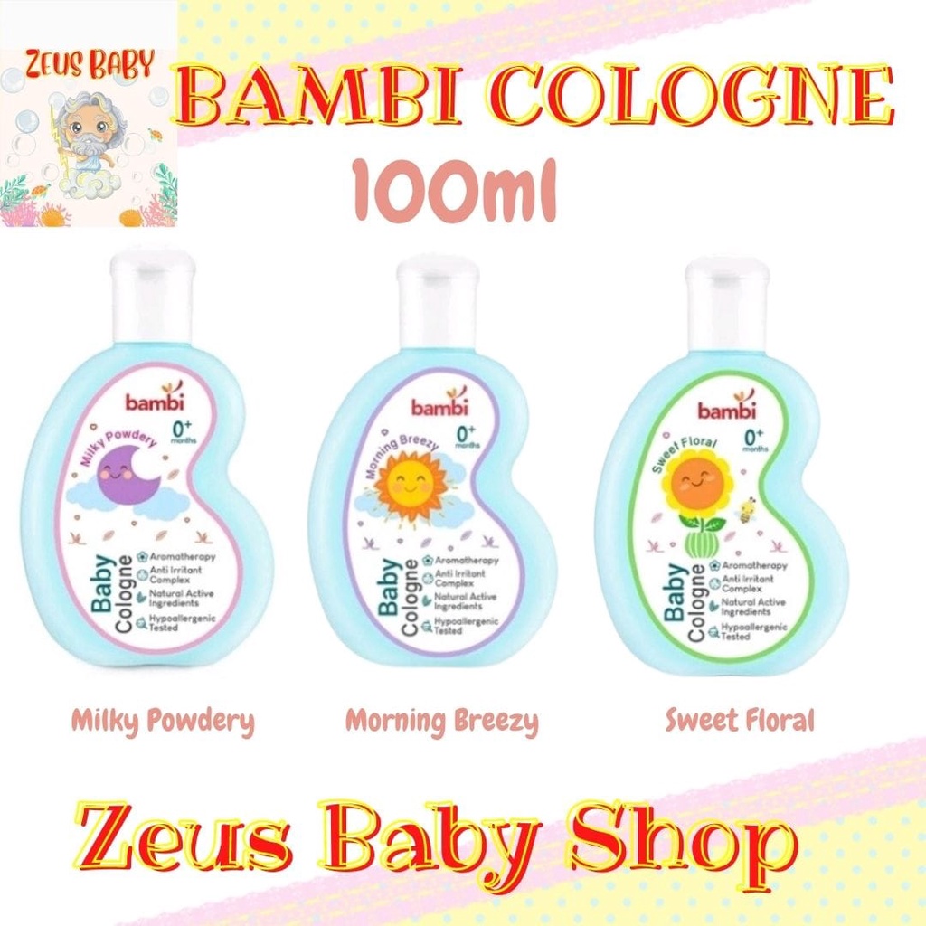 Bambi Baby Cologne Sweet Floral / Milky Powdery / Morning Breezy - zeus