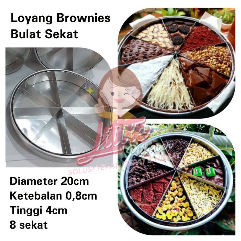 Loyang Pizza Brownies D20/ Loyang Brownies Bulat Sekat/ Loyang Kue