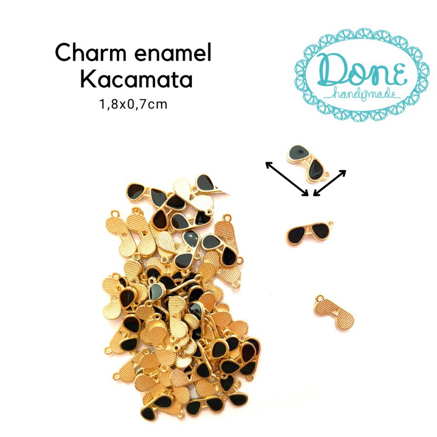 Glasses Charm enamel kacamata charn kacamata pernak pernik aksesoris