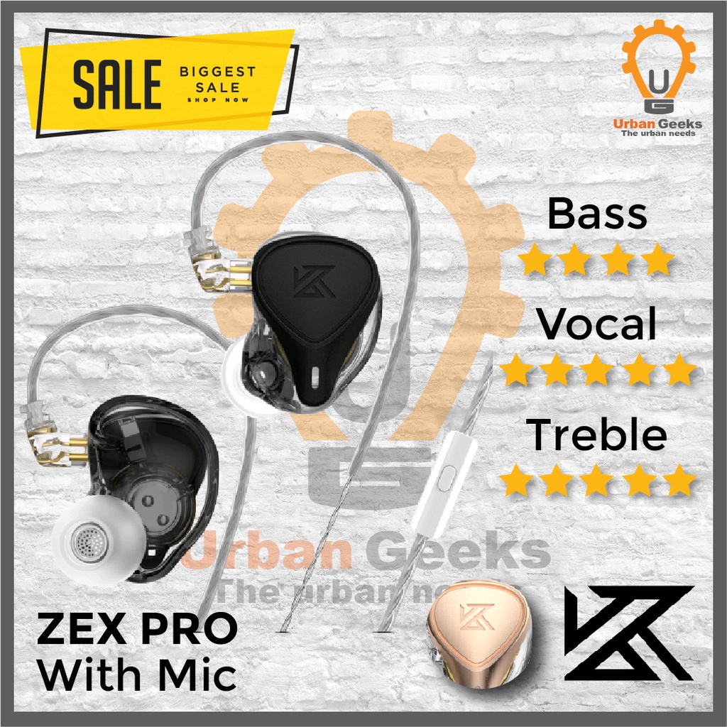 Earphone with Mic KZ ZEX Pro Crinacle Knowledge Zenith