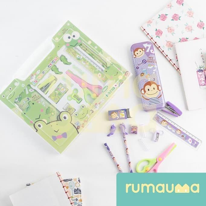 

RUMAUMA Set Stationery Super Practical Green - Perlengkapan Alat Tulis rumau90 Berkualitas
