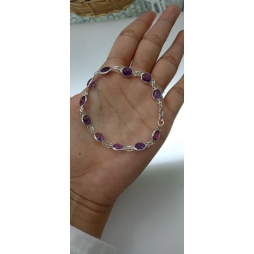 Gelang Kecubung Ungu Pangkalanbun Ikat Perak