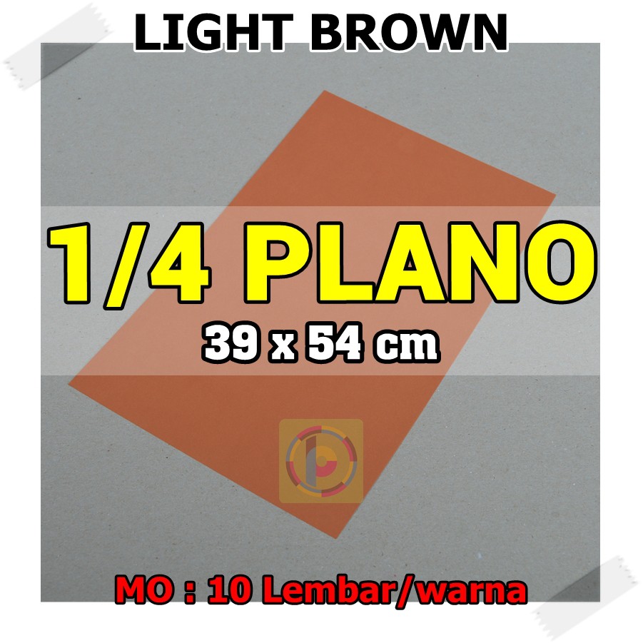 [HITS] Kertas Karton Jasmine Uk. 1/4 PLANO LIGHT BROWN COKELAT MUDA