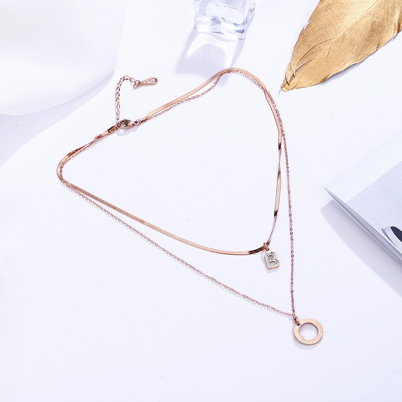 [New] Kalung 2 layer titanium mini korea hadiah wanita cewek 316L anti karat KK157