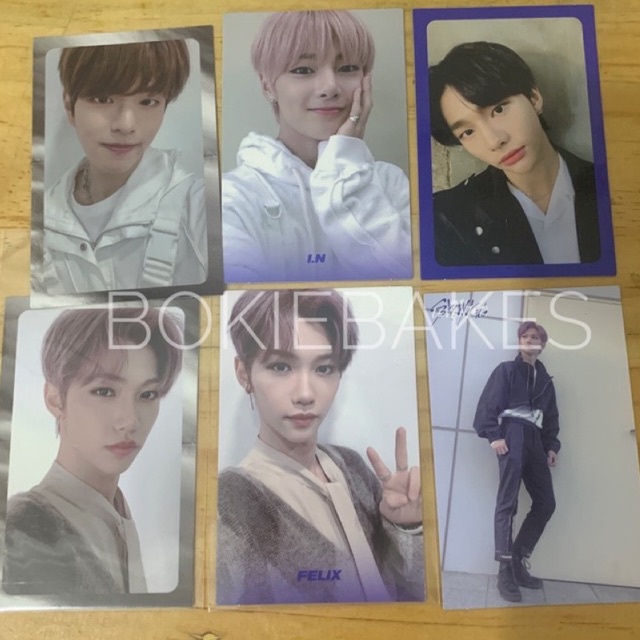 stray kids levanter pc photocard felix i.n jeongin seungmin hyunjin blue silver border name
