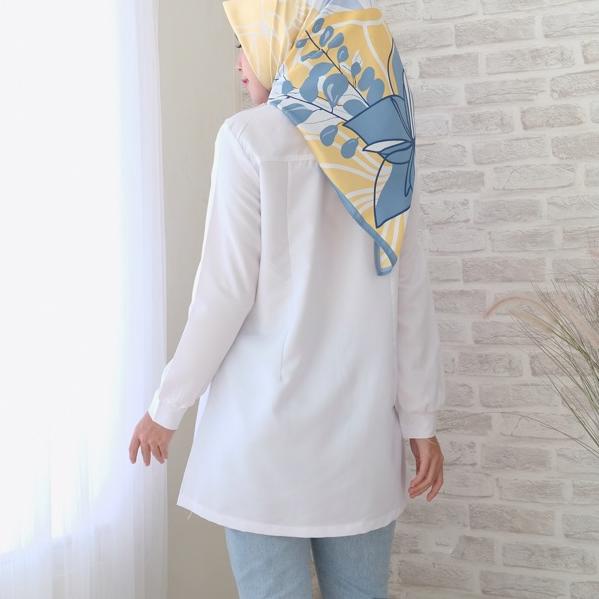 ☎ Kemeja putih polos wanita kerja kantor PNS Guru PPL atasan baju kantoran cewek jumbo ◌