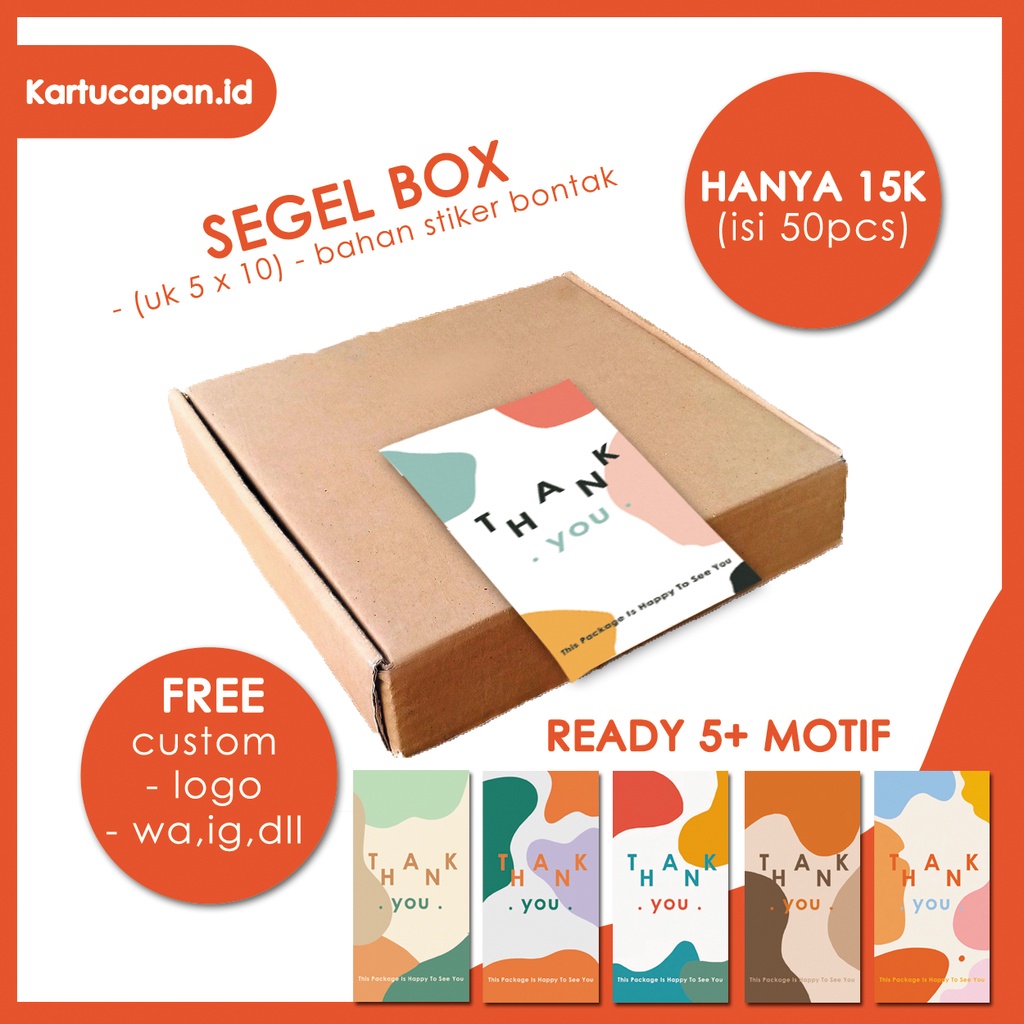 

[50PCS] STIKER SEGEL BOX OLSHOP