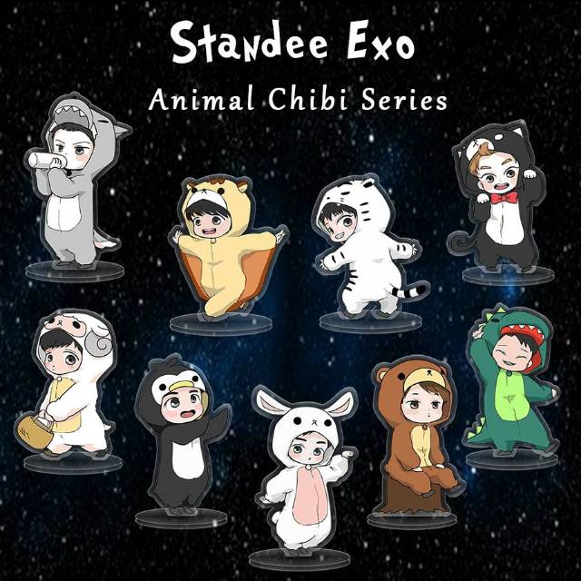 [Standee] exo animal chibi series sehun chanyeol D.O