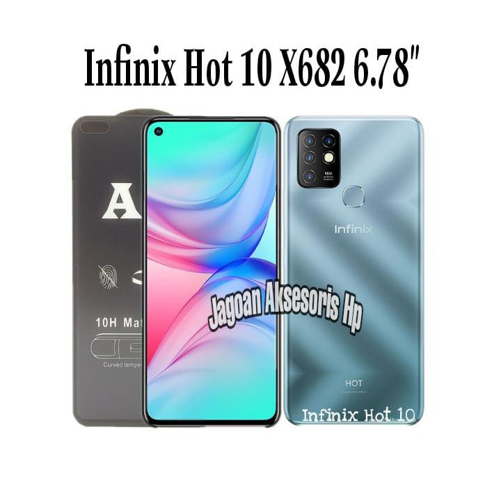 ANTI GLARE Infinix Hot 10 X682 6.78 inchi Tempered Glass Matte FULL LEM Anti Minyak Anti Fingerprint