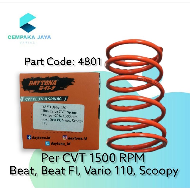 Per CVT DAYTONA Beat Beat Fi Vario Scoopy 1500RPM