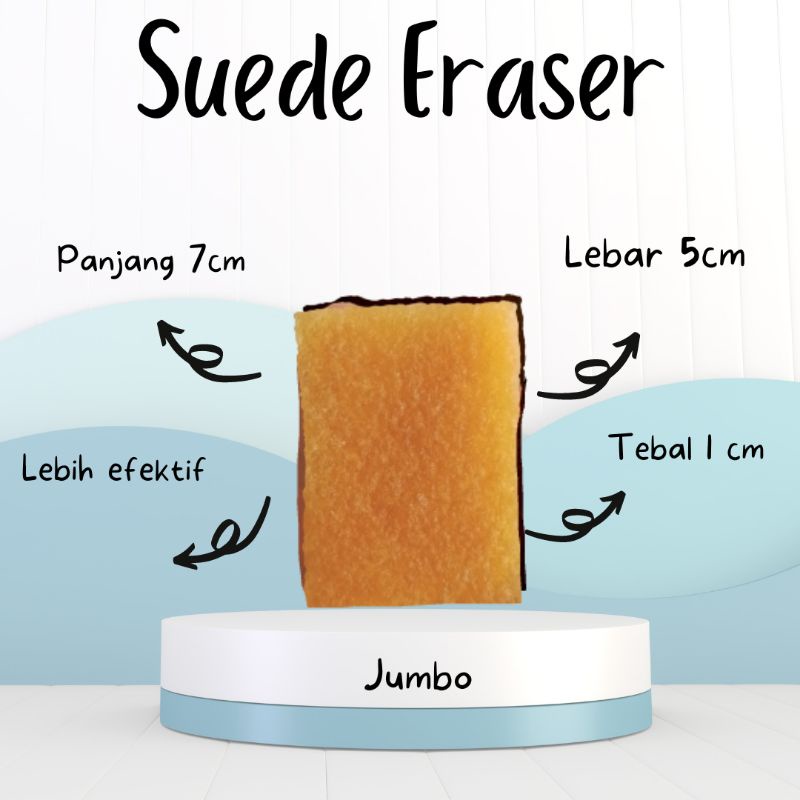 suede eraser nubuk tebal dan besar ukuran 5x7 untuk suede dan pengelupas lem