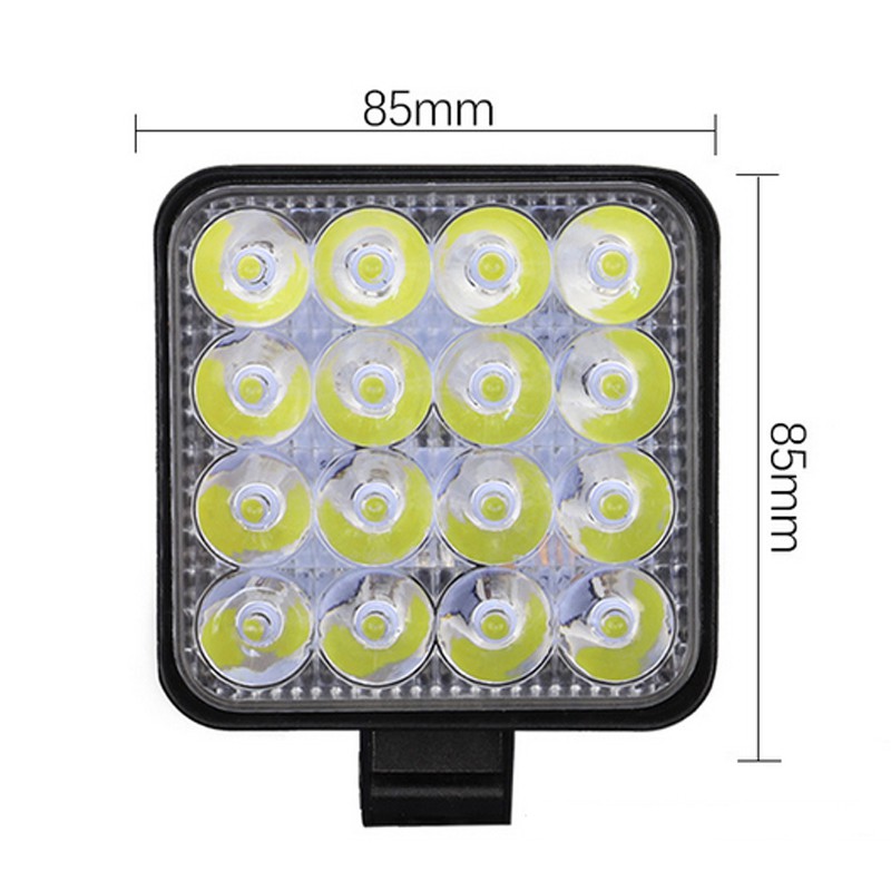48w led bars work bulb light 12v 24V Lampu Balok led headlight barra Lampu Sorot Tambahan offroad Fog light Square Spotlight Off-road Driving Fog Lamp Untuk Motor Truk SUV