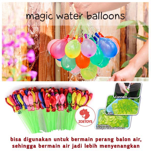 PROMO Zoetoys Magic Water Balloons 3 Ikat | Balon Air | Perang Balon Air 111