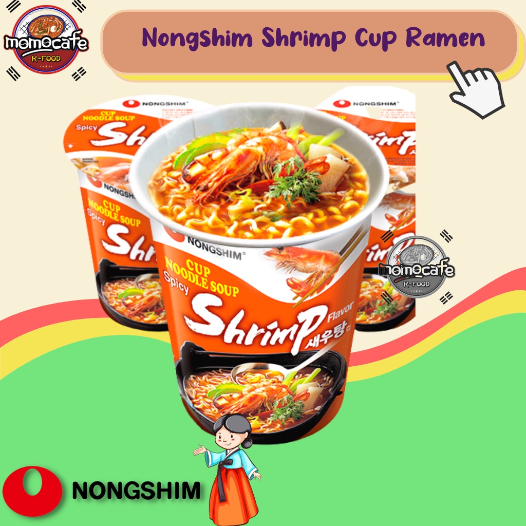 Jual Nongshim Spicy Shrimp Flavour Cup Ramen 67g Mie Rasa Udang Pedas