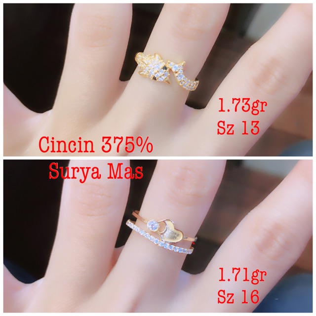 Cincin emas kadar 375%