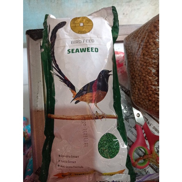 Gold Coin Bird Feed Seaweed pakan burung jalak Bali, Kacer, jalak, kapas tembak, cucak hijau