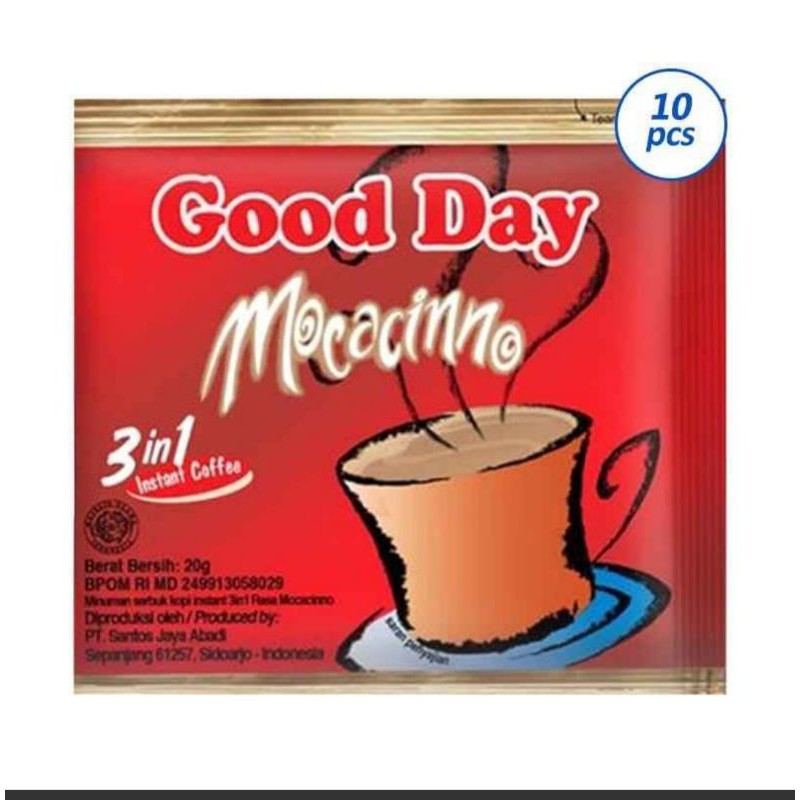 

GOOD DAY MOCACINNO 3 in 1 20 g* 10 sachet