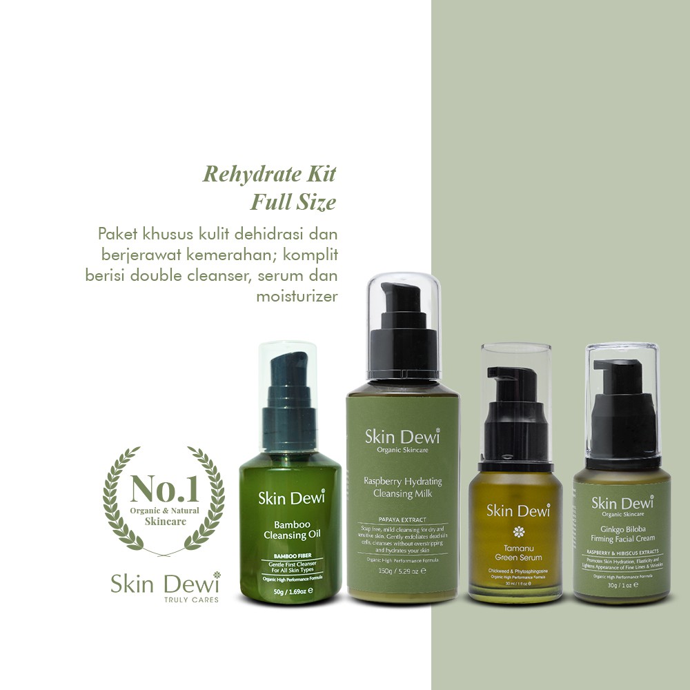 

Skin Dewi Rehydrate Kit for Dehydrated Skin (Full Size) (Skincare Organic)