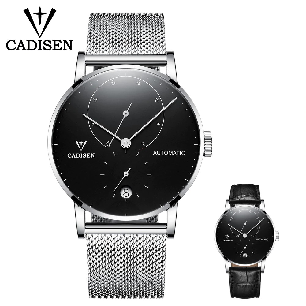 Jam tangan mekanik pria CADISEN Men Watches Set Automatic Mechanical Watch Fashion Clock Male