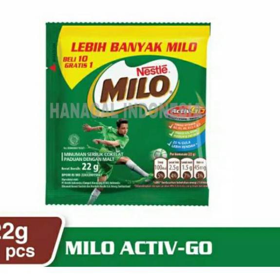 

PROMO 11.11 KODE-770 MILO ACTIV-GO SACHET 22gr x 11 pcs
