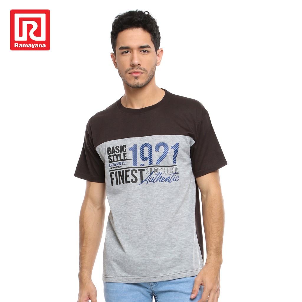 Ramayana - RAF Tshirt Pecah Pola S/S 11.861 - Coklat Abu ...