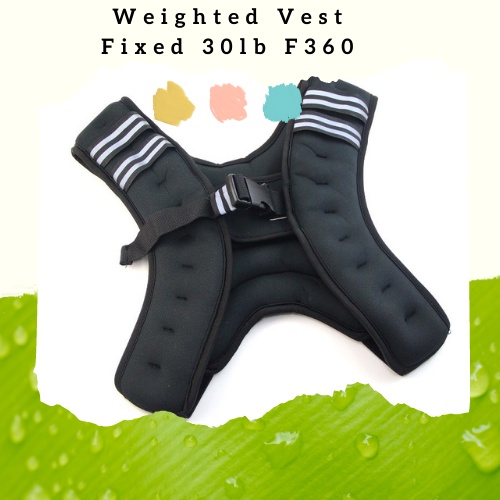 F360 Weighted Vest Fixed 30lb | Rompi Pembentuk Postur Tubuh Murah - Hitam