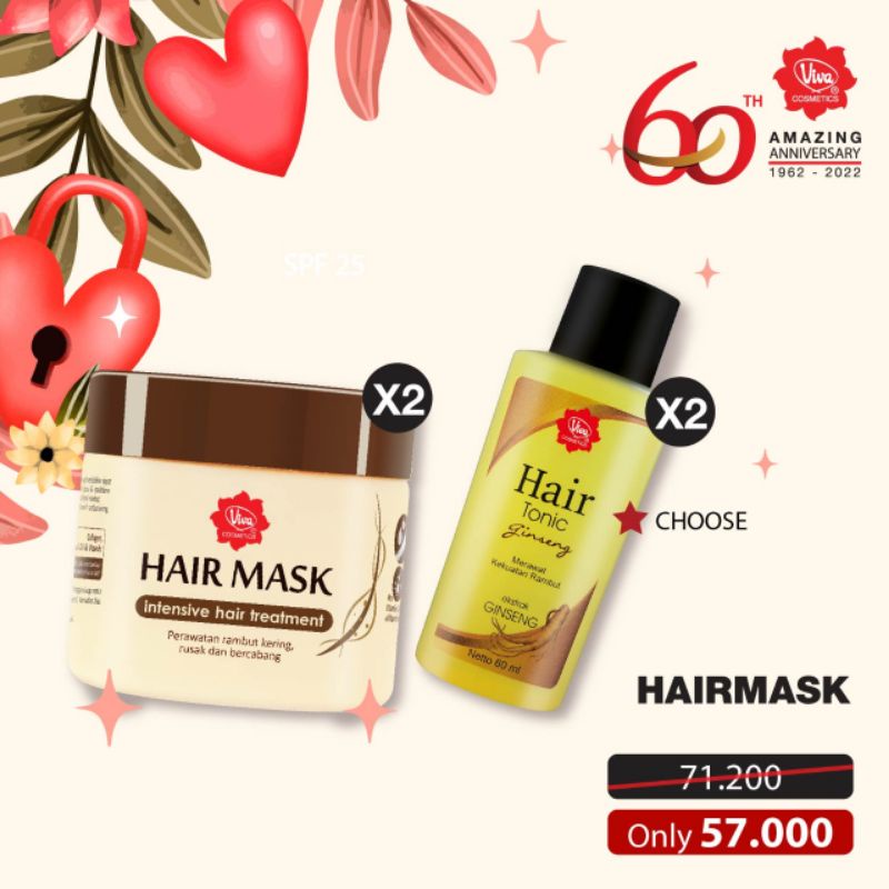 Paket 2 Hair Mask 2 Hair Tonic Ginseng