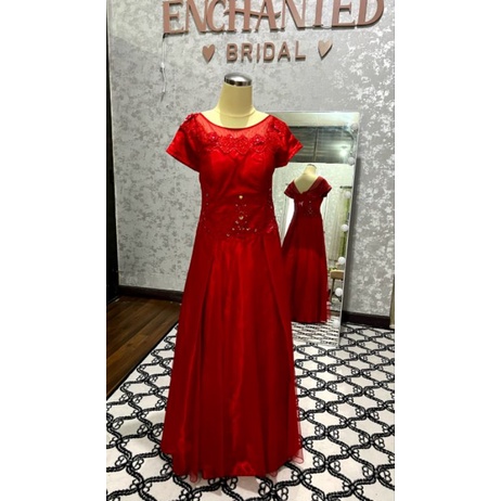 SEWA Gaun Sangjit prewedding gaun mama gaun pesta murah merah