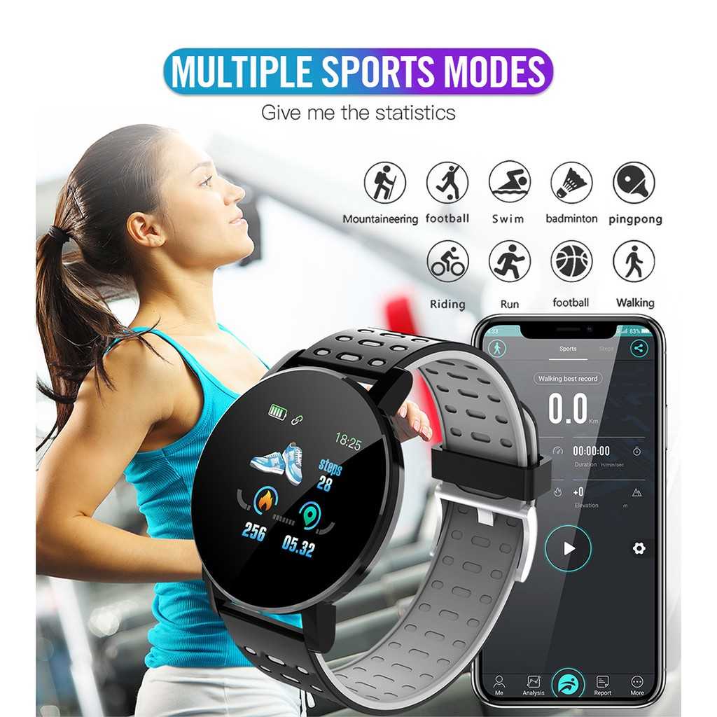 Smartwatch Sport Fitness Tracker Heart Rate Original SKMEI 119 Plus