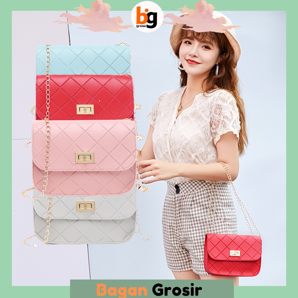 BG / COD / TAS SELEMPANG WANITA PETAK-PETAK / TAS BAHAN KULIT / TAS WANITA MURAH / TAS KOREA / tas c