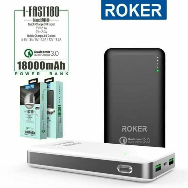 POWERBANK ROKER IFAST 18000MAH QC 3.0