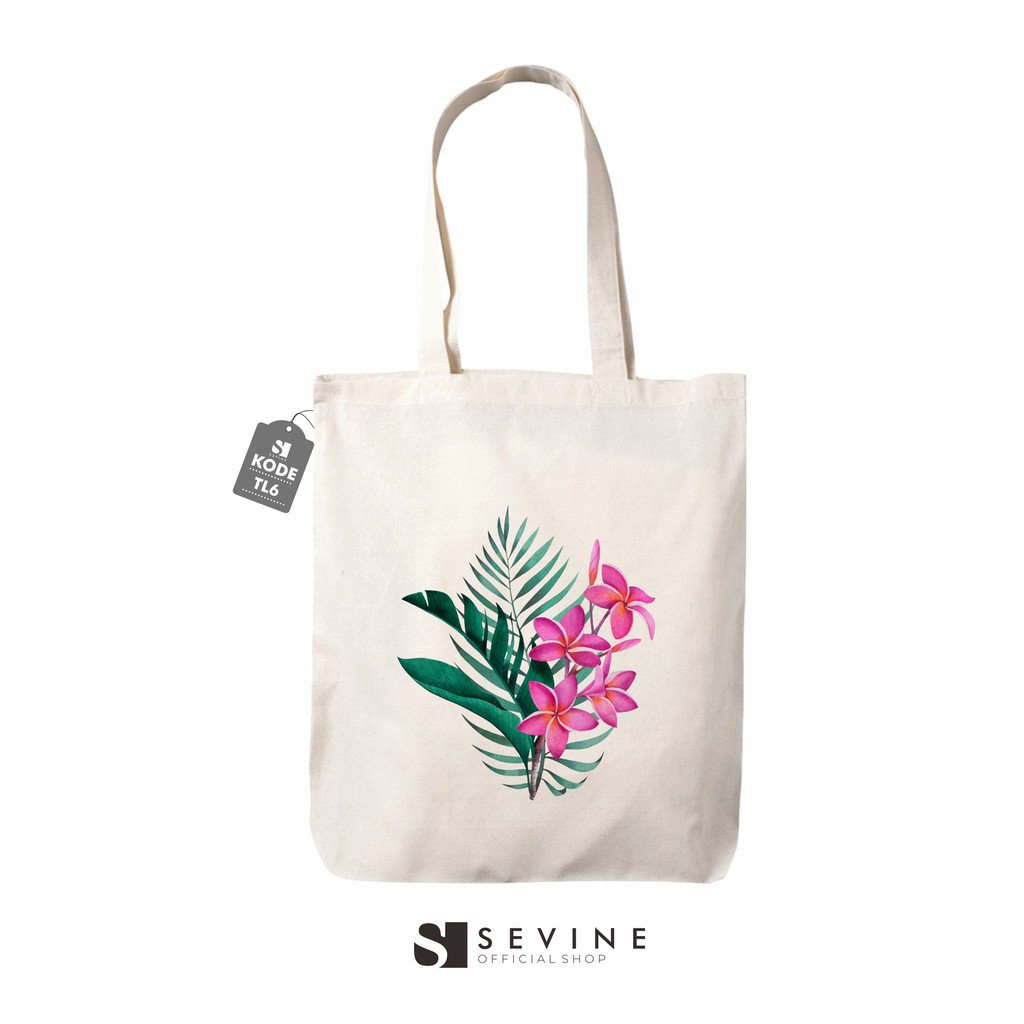 Sevine Totebag Tas Wanita Tote Bag Resleting Laptop Tropical Series - TL