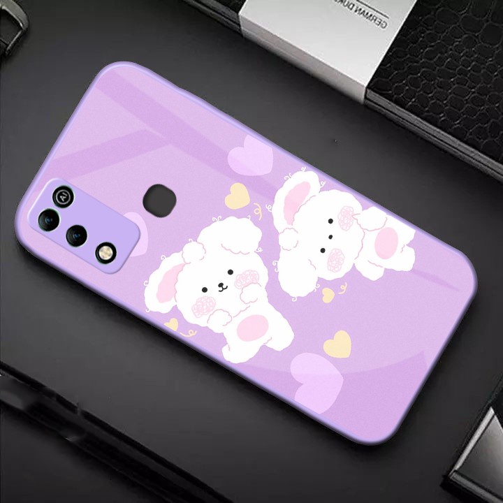 [U69] Softcase Kaca Warna Lilac Motif Kartun Infinix Hot 11 Play Hot 10 Play - Softcase Mirror Infin