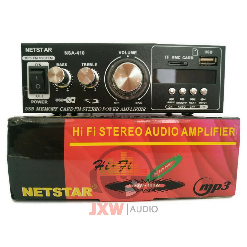 AMPLIFIER KARAOKE NETSTAR NSA 410 BT /  AMPLI NETSTAR NSA410 BLUETOOTH USB MP3 PLAYER BLUETOOTH