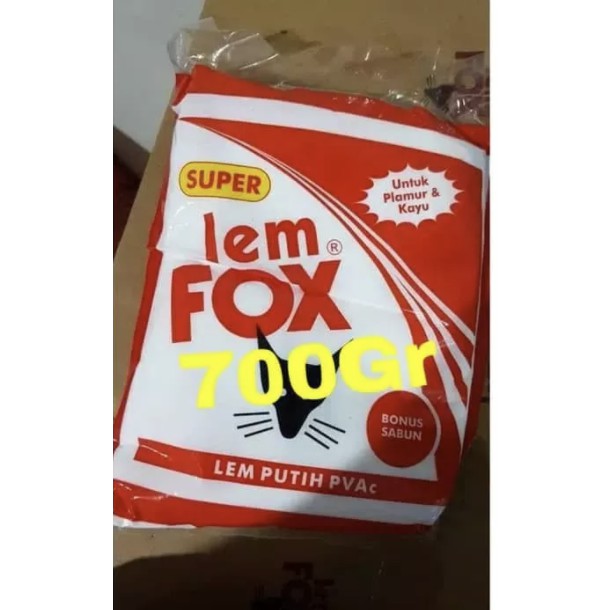 

Lem Putih Lem Wallpaper Plamur Kayu Kertas PVAC FOX Merah 700 gr