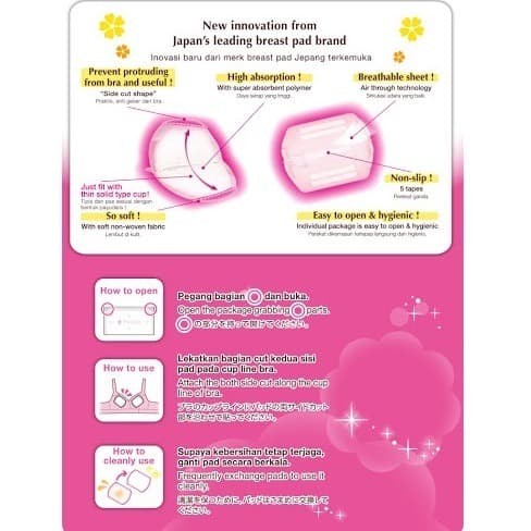 Dacco Mama Pad Flower 3D| Breast Pad Eceran 24 56 pcs