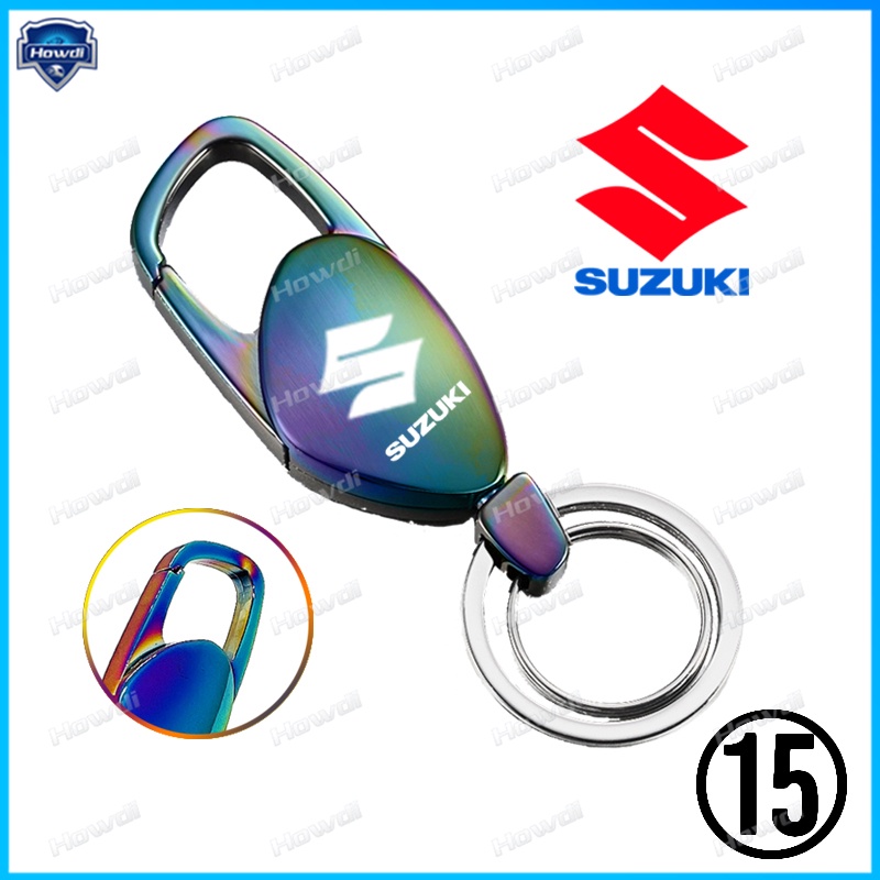 Set Gantungan Kunci Kreatif Bahan Metal Dengan logo Suzuki